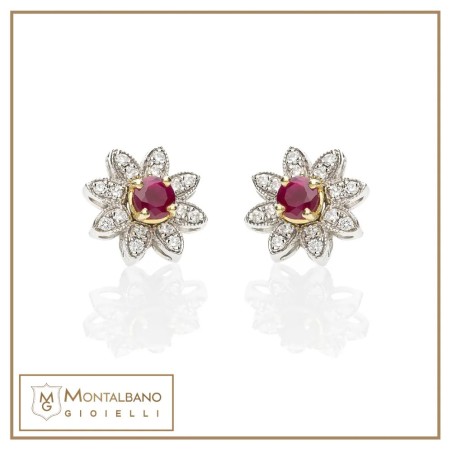 orecchini Fiore punto luce